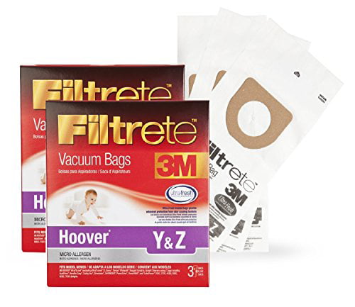 3 VACUUM CLEANER BAGS TYPE S HOOVER 3037793 3M FILTRETE 64705A-6 PK 