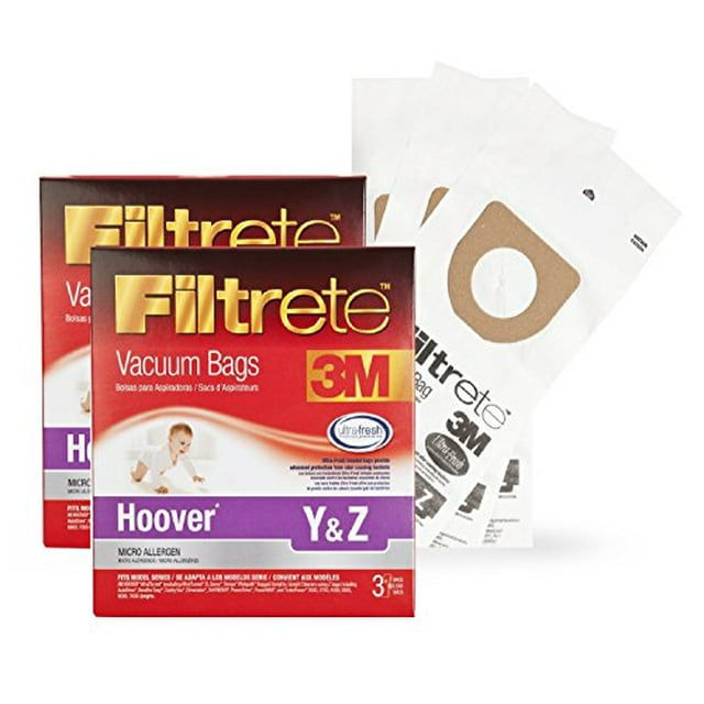 3M Filtrete Hoover Y & Z Vacuum Bag, 6 Pack