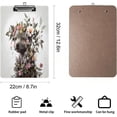 thumbnail image 2 of Fashion Design Wooden Clipboard with Low Profile Clip for School, Classroom and Home Use,Nursing Clip Board and Pull for Standard A4 Letter Size,Dog with Flower Crown, 2 of 6