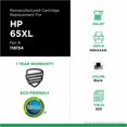 thumbnail image 3 of Remanufactured Clover Imaging High Yield Black Ink Cartridge for HP 65XL (N9K04AN), HP AMP All-In-One 100; DeskJet All-In-One 2622, 2624, 2652, 2655, 3720, 3721, 3722, 3730, 3732, 3733, 3735, 3750, 3752, 3755, 3758, 3760, 3762, 3764; ENVY All-In-One 5055 (HP 65XL), Inkjet Cartridge, Black (High Yield), 3 of 6
