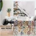 thumbnail image 6 of Fall Leaves Kitchen Curtains 27.5W X 39L Inches 2 Panels Autumn Eucalyptus Leaf Watercolor Botanical Small Short Cafe Tier Curtains Yellow Gold Plant Window Drapes Treatment Bathroom Decor, 6 of 7