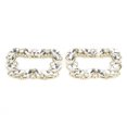 thumbnail image 1 of 1 par de hebillas de zapatos de cristal con diamantes de imitación de metal para decoración de fiesta de boda(#2), 1 of 5