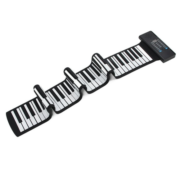 Roll Out Keyboard Piano, 88 Keys Roll Up Piano 15 Demo Songs Rechargeable MIDI Function for Kids Beginners Gift