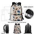 thumbnail image 4 of Uorisanigo Rugby Ball Design Backpack for Boys Girls Backpack With Lunch Bag & Pencil Case & Water Bottle Sleeve, Kids School Backpacks Universal Camping Daypack Fit Kids Teens, 4 of 7