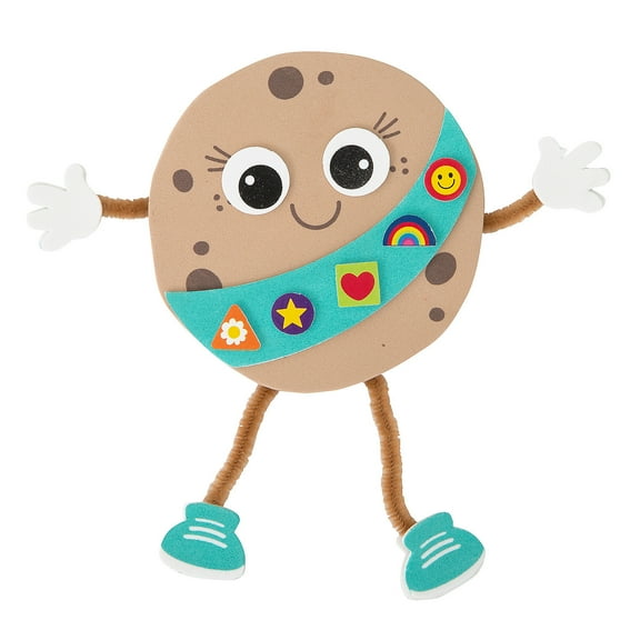 Fun Express 6 3/4" x 5" Chocolate Chip Cookie Scout Magnet Craft Kits - Makes 12