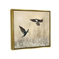 thumbnail image 3 of Stupell Two Birds Flying Nature Wildlife Animals & Insects Photography Gold Floater Framed Art Print Wall Art, 3 of 6