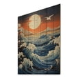 thumbnail image 2 of Designart "Coastal Seagull Euphony Papercut II" Animals Print on Natural Pine Wood, 2 of 5