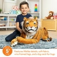thumbnail image 3 of Melissa & Doug Giant Tiger - Lifelike Stuffed Animal, Over 5 Feet Long (Includes Tail), 3 of 10