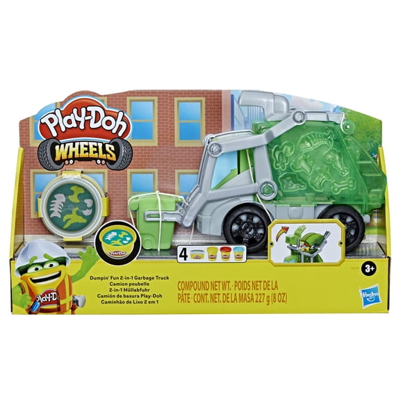 Camión de Basura Play-Doh con 4 Botes de Plastilina