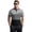 124#Gray, variant on Mens Striped Polo Shirt Short Sleeve Breathable Casual Business Henley Collar Top for Summer Out Golf Travel Wear Dark Gray 2XL