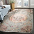 thumbnail image 2 of SAFAVIEH Montage Fisher Medallion Indoor/Outdoor Area Rug, Blue/Multi, 9' x 12', 2 of 5