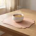 thumbnail image 3 of Unique Bargains Set of 6 Solid Placemats Leather Placemats for Kitchen Dining Pink, 3 of 7
