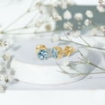 thumbnail image 5 of Rosec Jewels 1.6 CT Aquamarine Solitaire Stud Earrings for Women (6 MM Round Shape Aquamarine), 14K Yellow Gold, 5 of 7