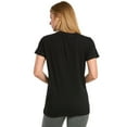 thumbnail image 2 of Women's Classic Fit Cotton V-Neck T-Shirt, 2 Pack S, Black, 2 of 2