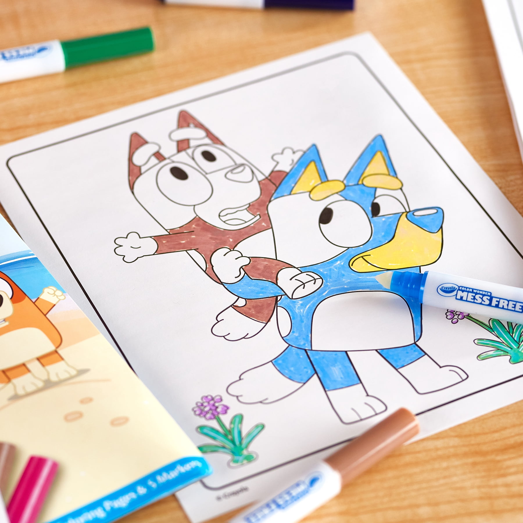 Crayola Color Wonder Coloring Pad & Markers, Bluey, 2 Sets