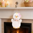 thumbnail image 6 of AYktou Easter Chicks Hanging Ornaments, 3×2×5 Inch Easter Decoration Fluff Felt Small Doll Pendant with Bow Headwear Cute Chickens Gifts for Easter Basket Stuffers Tree Hanging Party Favors, White, 6 of 6