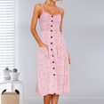 thumbnail image 2 of Vestido informal para mujer Vestido elegante con tirantes finos Vestido de playa de verano bohemio suave FLhrweasw Nuevo, 2 of 9