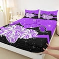 thumbnail image 3 of Castle Fairy Cheerleading Cheerleader Full Size Sheets 4-Piece for Girls,Girly Dreamy Dance Breathable Bed Sheets,Bling Glitter Lightweight Sheet Sets,Microfiber Bedroom Decor, 3 of 7