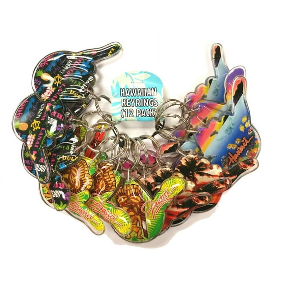Hawaii Souvenir Shaka Shaped Key Chain Gift Set