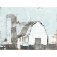 thumbnail image 2 of Harper, Ethan 24x19 Gold Ornate Wood Framed with Double Matting Museum Art Print Titled - Barn and Silo II, 2 of 4