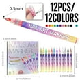 thumbnail image 2 of 12 Colors Nail Art Pens Set,2026 New Nail Art Markers for Gel Nails,Nail Art Markers Polish Pen for 3D Nail Art,Nail Art Nail DIY Decoration for Kids (A-1 Set), 2 of 11