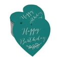 thumbnail image 1 of Inkdotpot 100 Pack Happy Birthday Favor Paper Tag Craft Real Silver Foil Hang Tag, 1 of 1