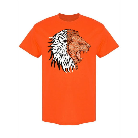 Lion Face  Design T-Shirt Men -Image by Shutterstock, Male Large