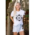 thumbnail image 3 of Compass Diamond Symbolic Spiritual Plus Size Crewneck Graphic Tee Shirt Brisco Brands 3X, 3 of 4