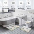 thumbnail image 5 of Green Yellow Palm Tree Bath Mat 3 Piece Bathroom Rug Set, Summer Botanical Tropical Non Slip Bath Rug Contour Mat and Toilet Lid Cover, Absorbent Shower Mats Soft Bath Rugs and Mats Sets, 5 of 8