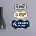 thumbnail image 4 of Signs ByLITA Fancy No Shoes Please Graphic Indoors Decoration Sign (Ivory/Dark Brown) - Small, 4 of 6