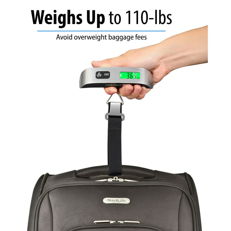  Accuoz Digital Luggage Scale w/LCD Backlight Portable Best for  Travel (Black) : Clothing, Shoes & Jewelry