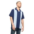 thumbnail image 2 of G-Style USA Men's Two Tone Retro Button Down Bowling Shirts, 2 of 5