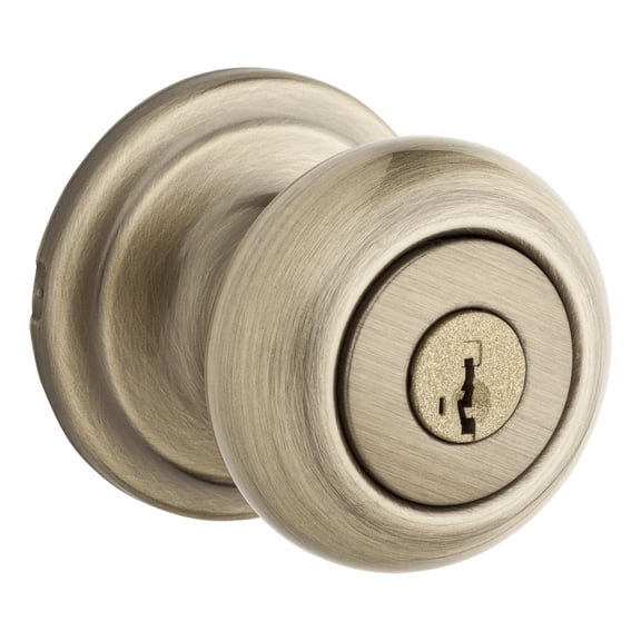 Kwikset 740H-S Hancock Keyed Entry Single Cylinder Knob Set - Brass