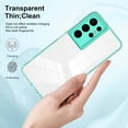 thumbnail image 7 of SaniMore for Samsung Galaxy S22 Ultra Case Slim Transparent [Not Yellowing Technology], Rugged PC & TPU Bumpers Built-in Detachable Lens Protector Shockproof Protective Cover, Green, 7 of 7
