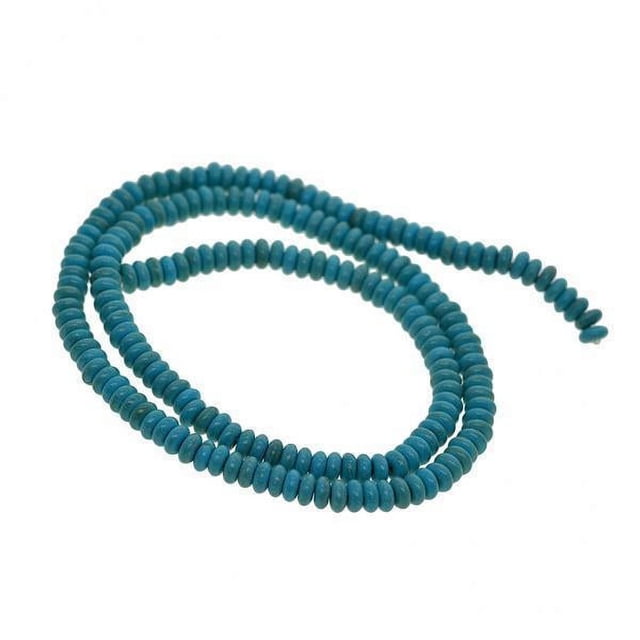 4x Espaciador de Piedras Turquesas de 15 Pulgadas / Hebra Sueltas Joyería de Moda para Mujeres / de Pulseras para Hombres - Acces 4 piezas