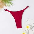 thumbnail image 2 of KHONTS Women Thong Bikini Bottoms Low Waist Briefs Bottom Cheeky Underpants RD2 XL, 2 of 3