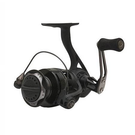 UPC: 0032784628811 | Quantum Smoke Spinning Fishing Reel Size 25 Reel Changeable Right- or Left-Hand Retrieve Continuous Anti-Reverse Clutch with NiTi Indestructible Bail SCR Alloy Frame 6.0:1 Gear Ratio Black