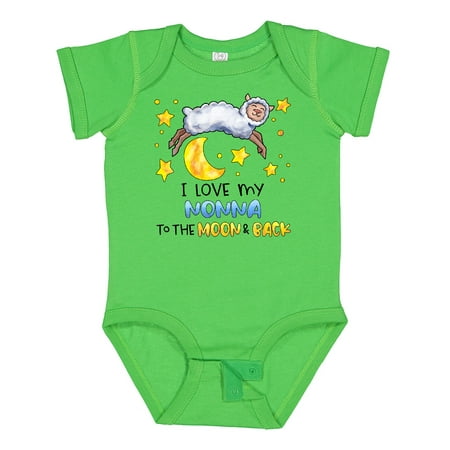 

Inktastic I Love My Nonna to the Moon and Back Cute Sheep Gift Baby Boy or Baby Girl Bodysuit