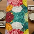 thumbnail image 5 of Table Runners 120 Inches Long Dress Scarves, Watercolor Chrysanthemum Farmhouse Coffee/Dining/Kitchen Table Runner for Living Room, Vintage Abstract Oil Painting Floral 13x120 Inch, 5 of 9
