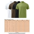 thumbnail image 4 of Frontwalk Men T Shirts High Neck T-shirt Short Sleeve Summer Tops Mens Loose Fit Basic Tee Pullover White XS, 4 of 4