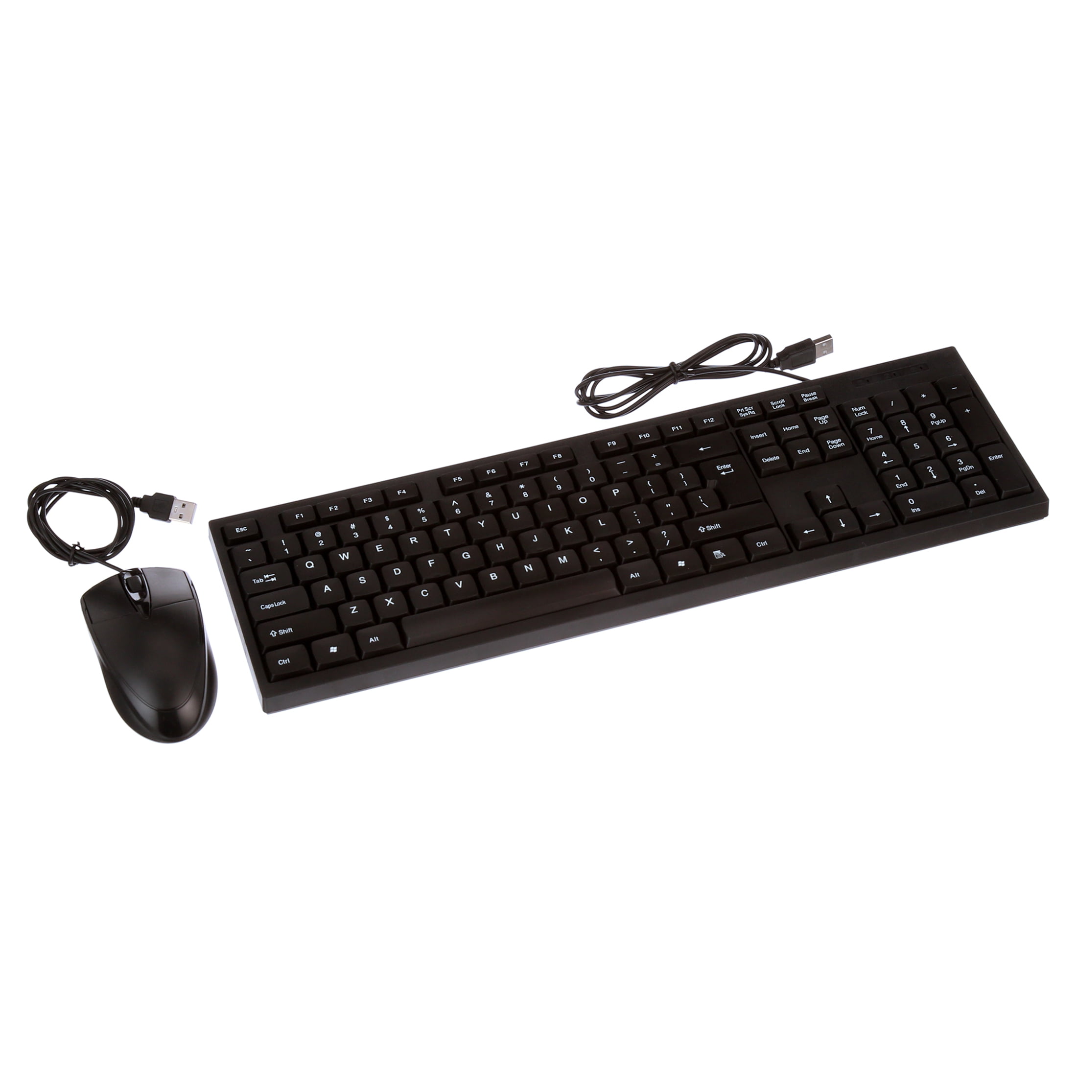 Suproot USB Wired Mouse Keyboard Set, 1200dpi Mice Mechanical Feeling Full Layout 104 Keys Keypad Combo for PC Laptop Desktop Game and Work