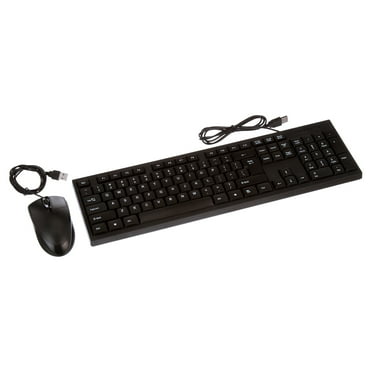 Suproot USB Wired Mouse Keyboard Set, 1200dpi Mice Mechanical Feeling Full Layout 104 Keys Keypad Combo for PC Laptop Desktop Game and Work