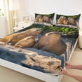thumbnail image 4 of Erosebridal Kawaii Capybara Print Full Size Sheets for Kids, Animal Family Bed Sheets, 4 Pieces, 4 of 5