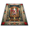 thumbnail image 6 of Cififendec Oversized Christmas 3D Visual Area Rug, 31.5"×19.68", Vintage Santa Themed Embossed Floor Mat for Xmas Living Room Floor Laying, 6 of 7
