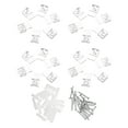 thumbnail image 1 of FONWILYO 20Sets Mirror Mounting Hardware Kit Clear Plastic Clips for Wardrobe Glass Retainer Fixings, 1 of 7