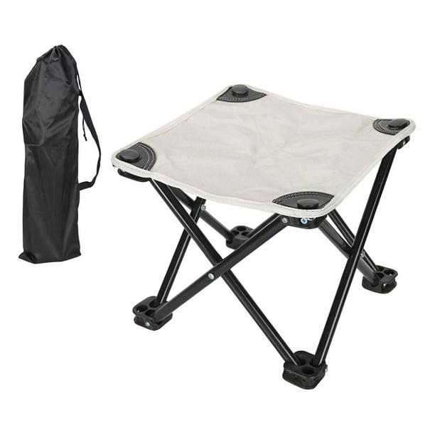 Taburete de campamento Taburete plegable portátil Silla pequeña Reposapiés Asiento Taburete plegable para acampar Taburete plegable para exterior Play con bolso