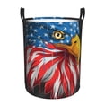 thumbnail image 6 of Lsque Eagle Head With American Flag pattern Laundry Hamper Basket, Tall Woven Rope Hamper Basket for Clothes, Lightweight Storage Basket, Collapsible Waterproof-Small, 6 of 8