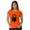 thumbnail image 3 of Celestial Sun Space Hands Spiritual Womens Fitted Plus Size Graphic Tee Brisco Brands 2X, 3 of 5
