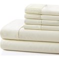thumbnail image 3 of REJODA-Ultra Soft Silky Deep Pocket Solid Rayon from Bamboo All Season 6 Pieces Sheet Set with 4 Pillowcases, Ivory Color King Size, 3 of 4