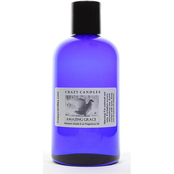 Crazy Candles 8oz Amazing Grace 8 Fl Oz Bottle (237ml) Premium Grade Scented Fragrance Oil